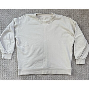 Lululemon Steady State Crew Neck Tee Shirt Beige Large Women's